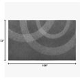 thumbnail image 2 of 6x9 Large Area Rugs Modern Wavy Circles Design Living Room Area Rug, Black and Grey Play Rug with Carpet Tape Double Sided for Bedroom Office Home Decor, 2 of 8