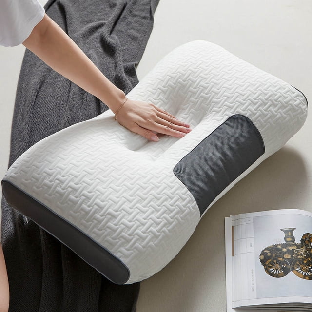 Funda de almohada suave y resistente que protege la columna cervical y facilita el descanso. Almohadas de masaje para adultos y estudiantes.