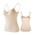 thumbnail image 1 of Womens Camisole With Built In Shelf Bra Adjustable Spaghetti Strap Vest Tops Uk, 1 of 4