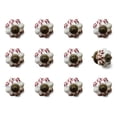 thumbnail image 2 of 1.5" x 1.5" x 1.5" White Burgundy and Copper Knobs 12 Pack, 2 of 2