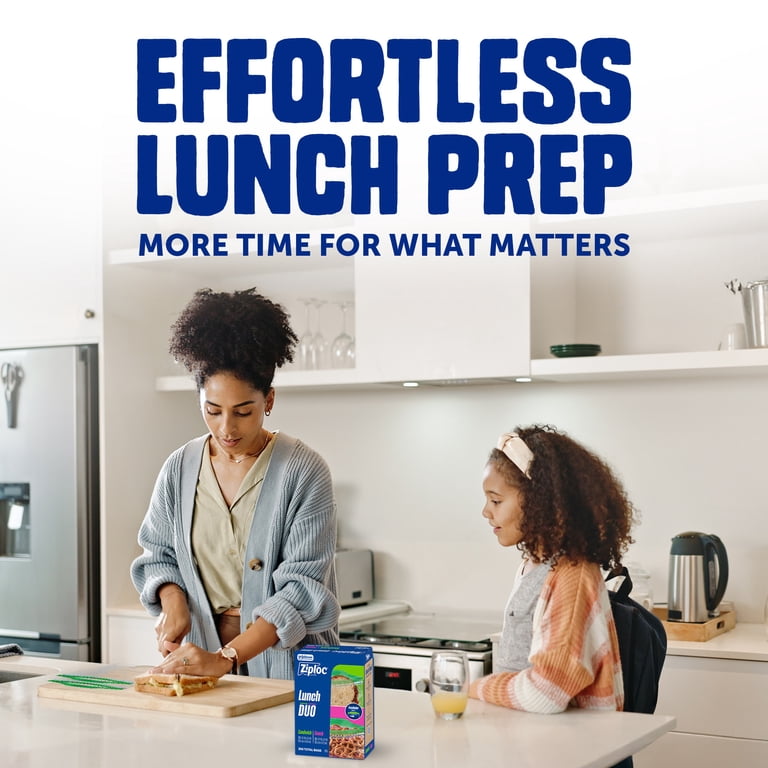 Ziploc® Brand Lunch Duo Variety Pack with EasyGuide™ Texture, Grip