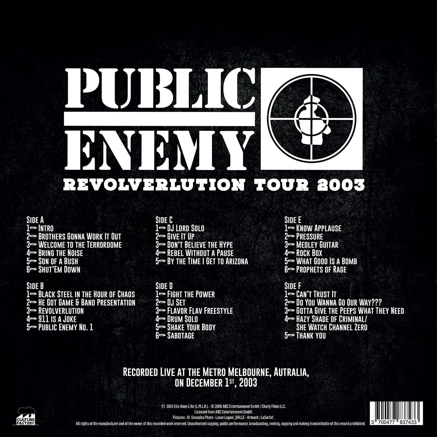 Public Enemy - Revolverlution Tour 2003 - Music & Performance