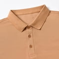 thumbnail image 5 of Zysthvn Summer Mens Tops Short Sleeve Work Lapel Casual Mens Tops Polo Solid Shirts, 5 of 7