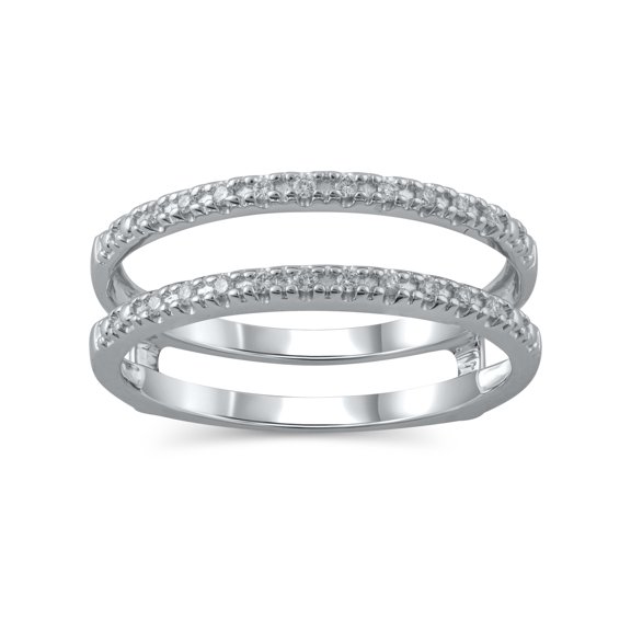 1/10 Carat T.W. (I2 clarity, H-I color) Brilliance Fine Jewelry Diamond Enhancer Ring in 10kt White Gold, Size 7