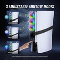 thumbnail image 4 of RGB Cooling Fan for PS5 Pro Slim Console – Auto Temp Control, 5 Lighting Modes, USB 3.0, Compatible with Disc & Digital Editions, 4 of 5