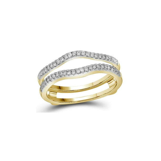 AA Jewels Solid 14k Yellow Gold Diamond Engagement Wedding