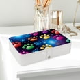 thumbnail image 6 of Dog Paw Print Portable PU Leather Travel Organizer Box with Removable Compartment and Necklace Holder, 6 of 6