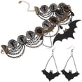 thumbnail image 4 of 1 Set Halloween Pendiente Collar Conjunto Collar de encaje Bate Pendiente Colgante, 4 of 6