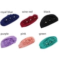 thumbnail image 2 of Ladies Elastic Pearls Headscarf Indian Cap Turban Bonnet Caps Women Flowers Ruffle PINK, 2 of 6