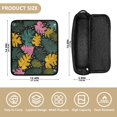 thumbnail image 4 of Hair Tool Organizer Bag with Heat Resistant Mat Removable Travel Storage Case for Hot Air Brushes Curling Irons Retro Tropical Leaves, 4 of 8