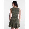 thumbnail image 3 of No Boundaries Fit and Flare Plaid Mini Dress, Women’s XXS-XXL, 3 of 5