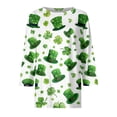 thumbnail image 6 of St Patricks Day Shirt Women 3/4 Sleeve T Shirts Funny Green Shamrock Printed Graphic Saint Patrick's Tee Tops Green L, 6 of 6