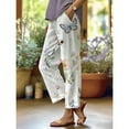 thumbnail image 2 of frariair Women's Summer Wide Leg High Waisted Lounge Pants For Beach Vacation Travel White, 2 of 3