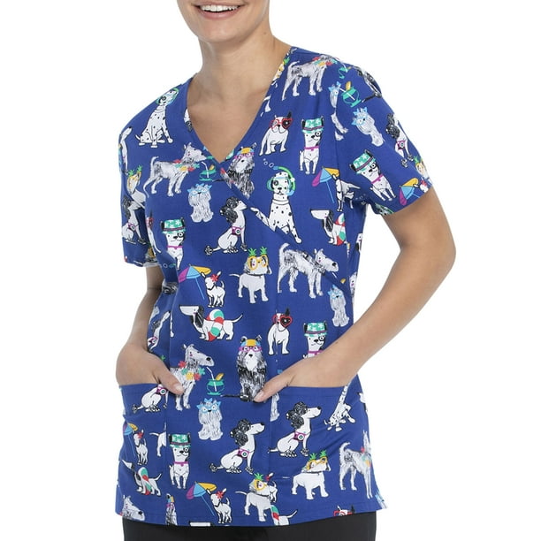 Download Scrubstar - Scrubstar "Dog Gone Vacation" Women's Mock ...