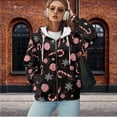 thumbnail image 6 of Yuyamidu Oversized Hoodie Womens Hoodies Candy Cane Sweatshirt Women's Fashion Hoodies & Sweatshirts Womens Zip Up Sweatshirt Jacket with Pockets S, 6 of 8