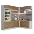 thumbnail image 1 of Cocina Integral Completa Esquinera Madesa 419cm Glamy 01 - Blanco/Marrón Madesa GCGL419001, 1 of 5