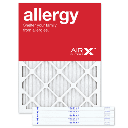 AIRx Filters 18x24x1 Air Filter MERV 11 Pleated HVAC AC Furnace Air Filter, Allergy 6-Pack, Made in the USA