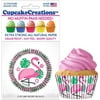 Cupcake Creations 32 Count Cupcake Baking Papers, Pink Flamingo