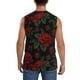 thumbnail image 4 of Fotbe Roses Men's Camiseta sin Mangas Estampada para Hombres, Playera Casual para Gimnasio, Entrenamiento, Playa-Large, 4 of 7