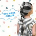 thumbnail image 2 of New Hair Chalk Comb for Girls Kids, Washable Temporary Hair Color Dye for Kids Age 5 6 7 8 9 10+ Birthday Party Gift Cosplay DIY, Children's Days (White, Black), 2 of 8