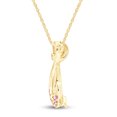 thumbnail image 2 of AFFY Round Shape Simulated Pink Tourmaline Pig Infinity Pendant Necklace In 14K Yellow Gold Over Sterling Silver By, 2 of 5