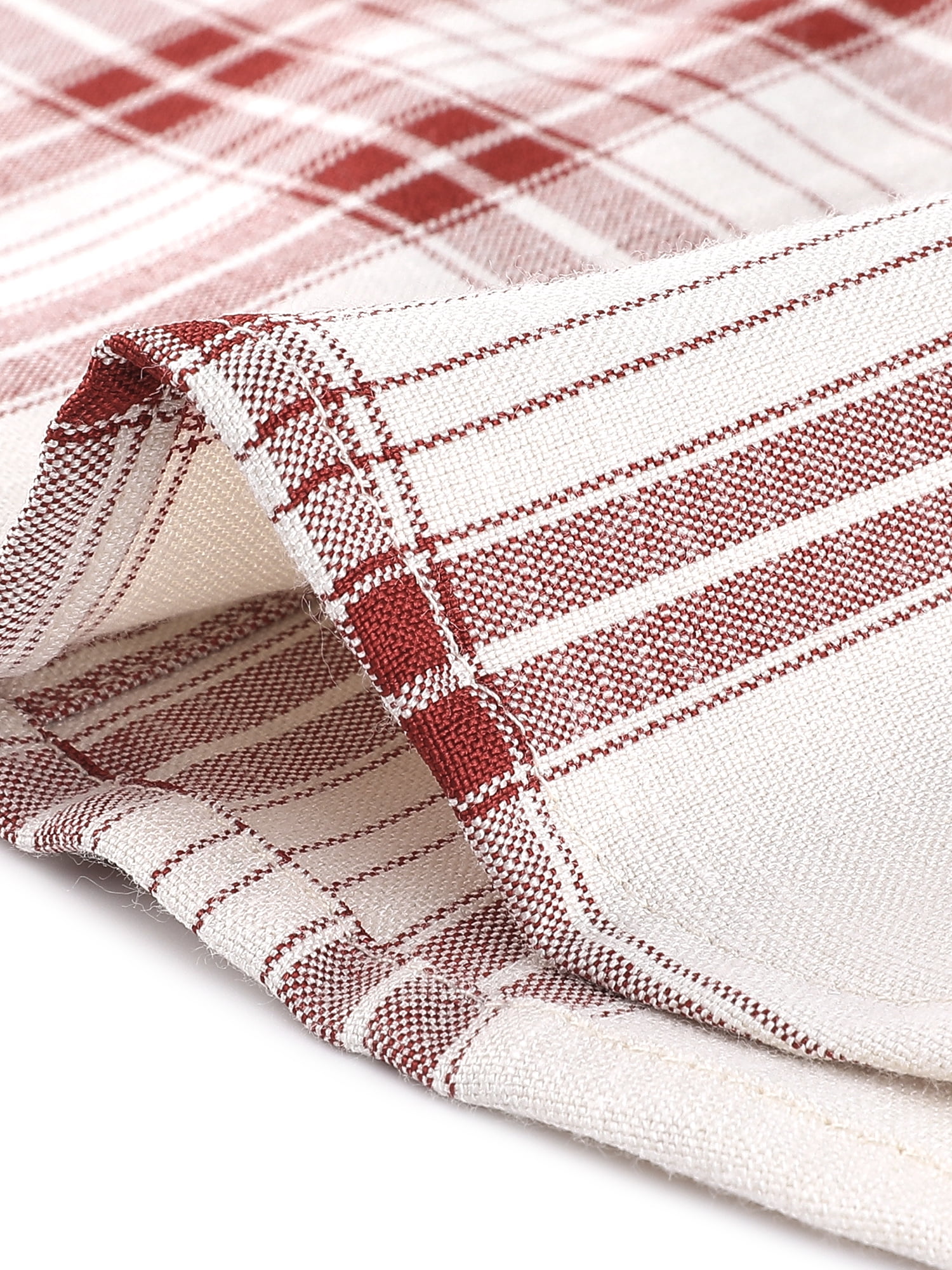 DARING DIVA Women's Summer Plaid Short Sleeves Button Down Shirts S Red-White