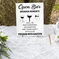 thumbnail image 3 of JennyGems Bar Sign, Wedding Decor, Wedding Signs, Birthday Party Decorations, Home Bar, 10x12 Inches, Open Bar Drunken Moments Will Be Photographed Documented and Thoroughly Ridiculed, White, 3 of 9