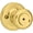 Polished Brass, variant on Kwikset 300T 5 CP RCL RCS BBPKG Tylo Bed/Bath Knob in Antique Brass