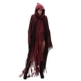 thumbnail image 1 of Gupgi Adult Halloween Witch Cloak Ripped Grim Reaper Hood Cape Cosplay Outfit, 1 of 9