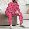 thumbnail image 7 of Disketp Leopard Print Mens Pajama Set, Soft Warm Long Sleeve Sleepwear, Cozy Button-Down Pjs for Men-X-Large, 7 of 7