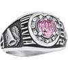 Keepsake Girl's High School Heart Class Ring with CZ Accent Stones