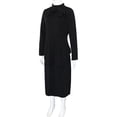 thumbnail image 3 of Plus Size Women's Urban Commuter Bowknot Long Sleeve Package Hip Pencil Dresses, 3 of 3
