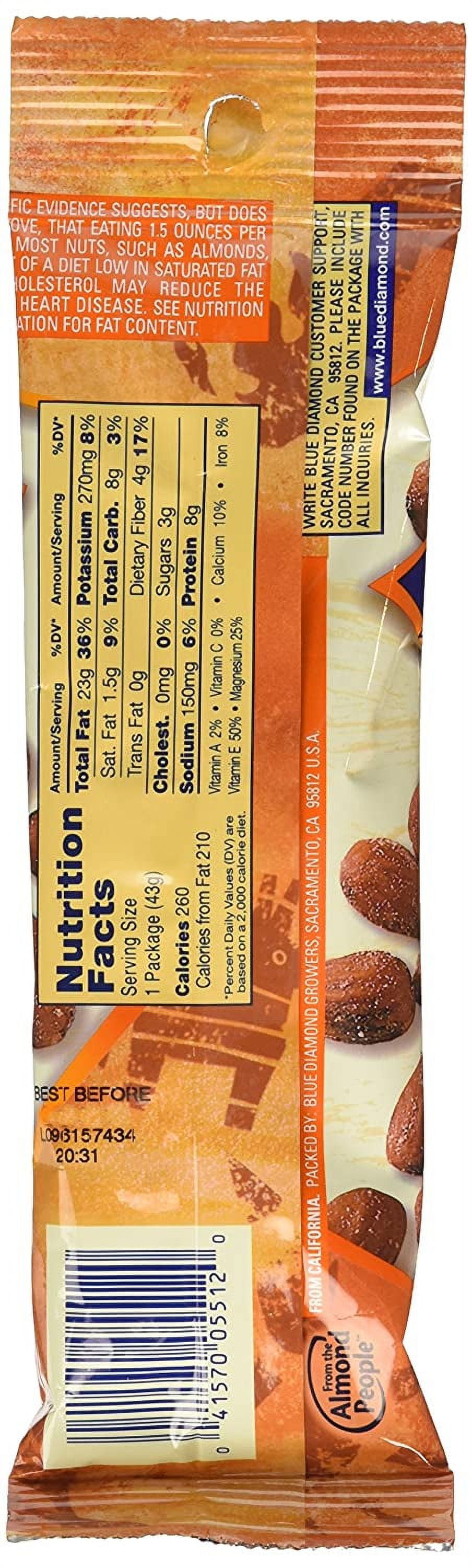 Blue Diamond Almonds, Bold Habanero BBQ, 1.5 Ounce, 12 count