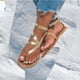 thumbnail image 1 of Chanclas de playa planas de vacaciones casuales para mujer Sandalias con hebilla romana cruzada Wmkox8yii nm4529, 1 of 4