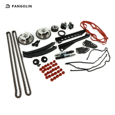PANGOLIN Engine Timing Chain Kit with Cam Phasers VVT Valves Fit for 2004-2009 F150 F250 F350 Lincoln Expedition 5.4L, 24 Valve Engine Replacement Part