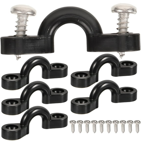 Kayak Accessories Handle Buckle Deck C-buckle with Screw Set 18pcs Canoe C-shaped Hook Marine for Boats Plastic