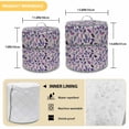thumbnail image 3 of Purple Leaf Rice Cooker Cover 8 Quart Watercolors Leaf Vintage Linen Texture Fields Pressure Cooker Cover Appliance Protector Dust Case with Pocket and Handle for Kitchen, 3 of 9