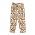 thumbnail image 3 of Lsque Autumn Fox with Brown Plants Print Women's Pajama Pants, Lounge Pant - Comfortable Home Wear,Elastic Waistband, Stylish Design-Small, 3 of 9