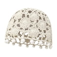 thumbnail image 4 of Gorro de crochet para mujer, suave, moderno y transpirable, ideal para vacaciones y viajes a la playa. Borlas, 4 of 9