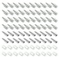 thumbnail image 1 of 60 Piezas Soportes de Estante de Tornillo, Pasadores de Estante de Metal con Tornillos Autoperforantes para Gabinete Laminado con Manga Transparente (Transparente/Plata), 1 of 6