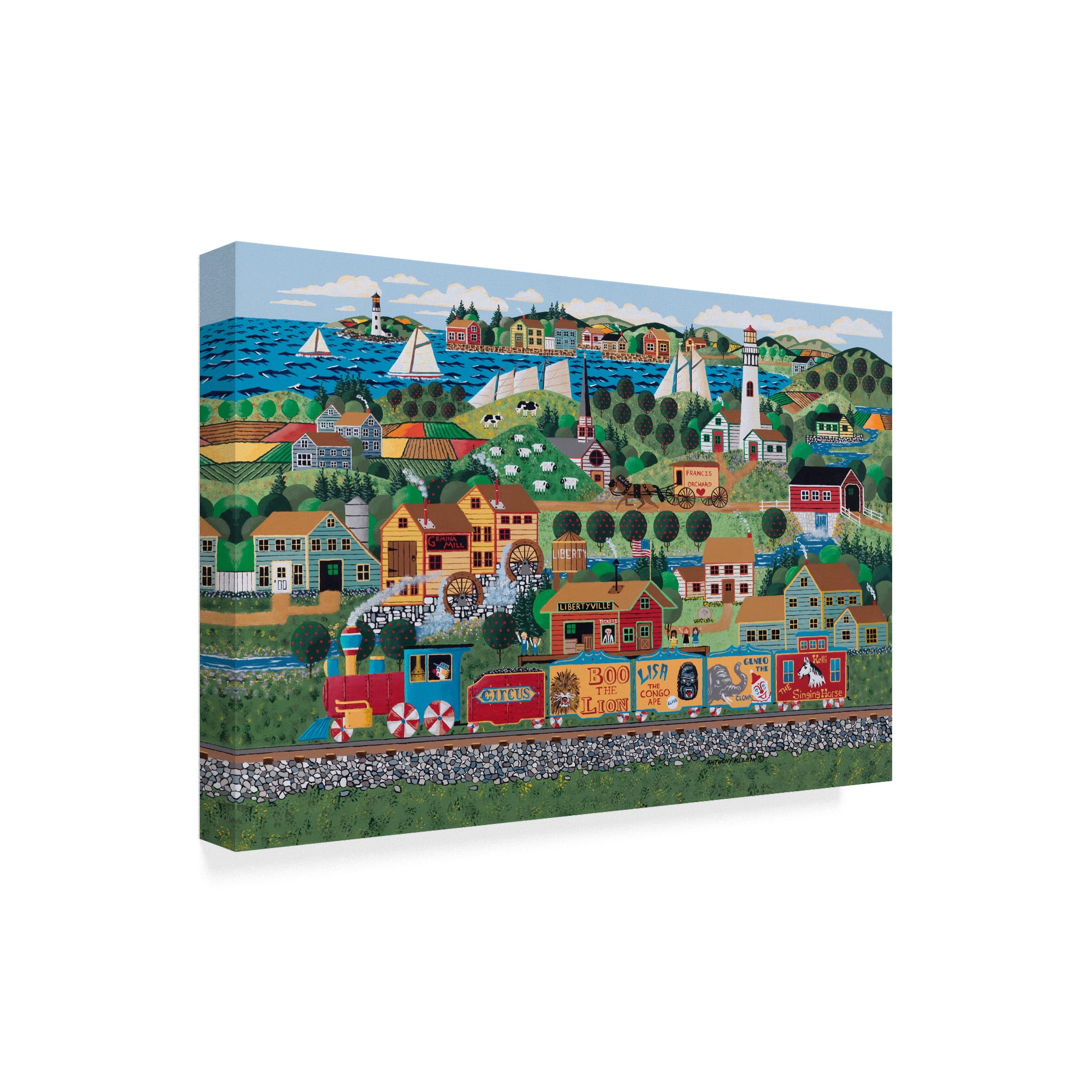 Trademark Fine Art 'Circus Train' Canvas Art by Anthony Kleem