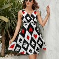 thumbnail image 3 of Gambling Casino Cards Sleeveless Dress Women Summer Evening Dresses Ladies Sundress, 3 of 7