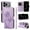 Purple, variant on Allytechgroup For iPhone Air Flip PU Leather Wallet Case, Built-in Cash Slot Credit Card Pocket Shock-Absorbent Lightweight Protective Cover with Wrist Strap for Women Girls, Red