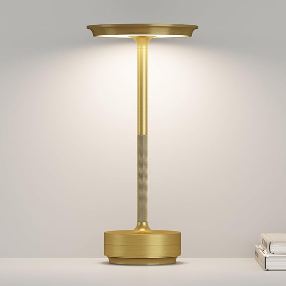 Cordless Rechargeable Table Lamp,LED Portable Touch Battery Operated Table Lights,3 Color Stepless Dimming Up with Memory Function,Wireless Lamp for Patio/Restaurant/Home/Outdoor