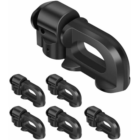 L-Track Double Stud Tie Down Fitting | Used with L Track Rail for Truck Bed,Trailer  Control,Pickup,RV,ATV,Bearing 5000LBS Heavy Duty Steel (Pack of 6 Black)$$Vehicle Parts & Accessories