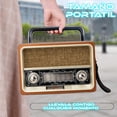 thumbnail image 3 of Solar Radio Am Fm Portátil Analógica Con Panel Solar, Radio analogica con bateria Recargable, Función de iluminación, Lector de Tarjeta SD y Bluetooth, 3 of 6