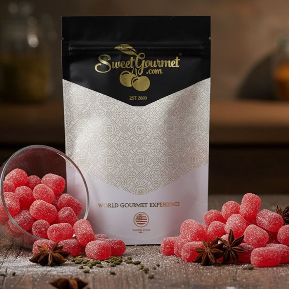 SweetGourmet Sanded Anise Drops, Hard Candy, Classic Holiday Treat