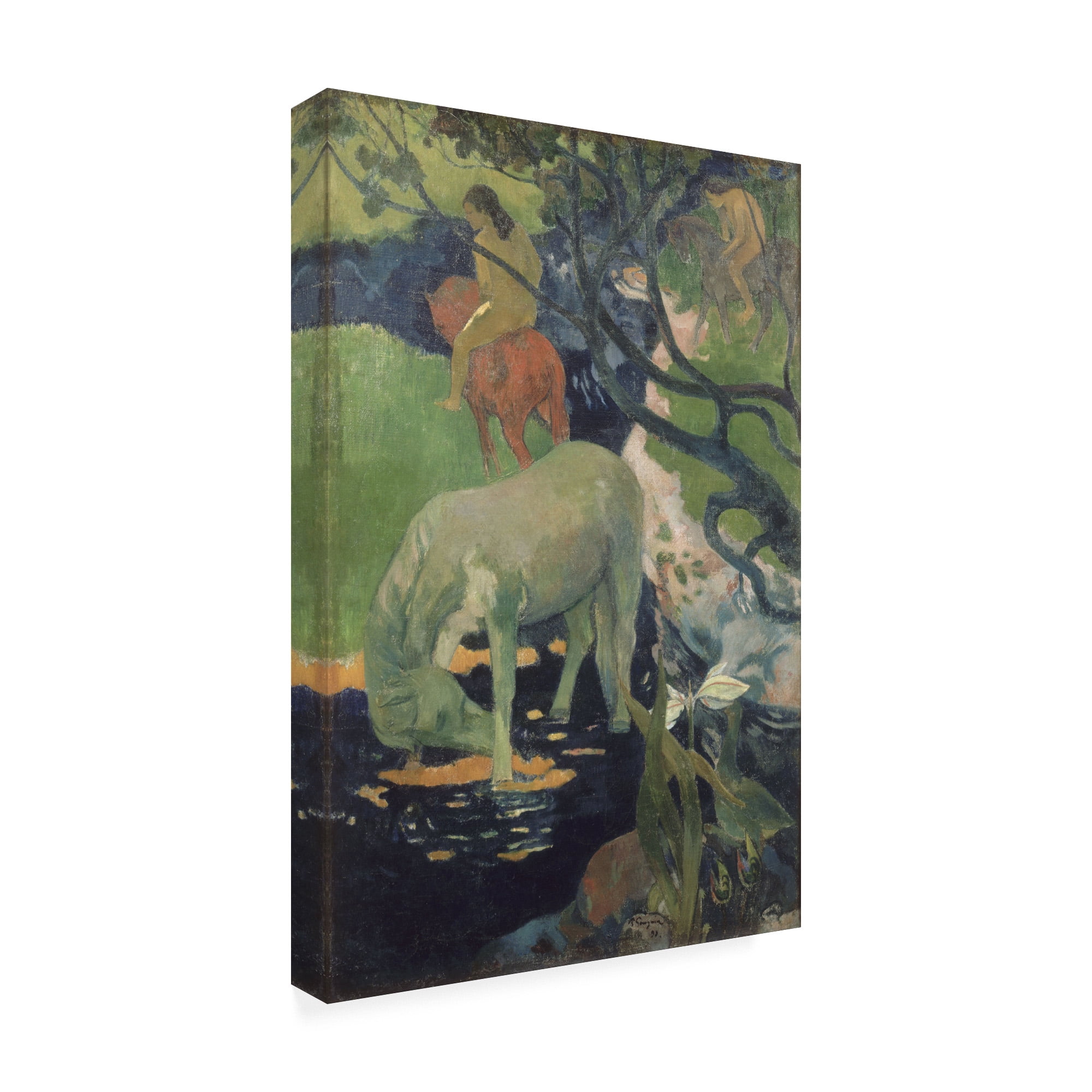 Gauguin 'The White Horse' Canvas Art