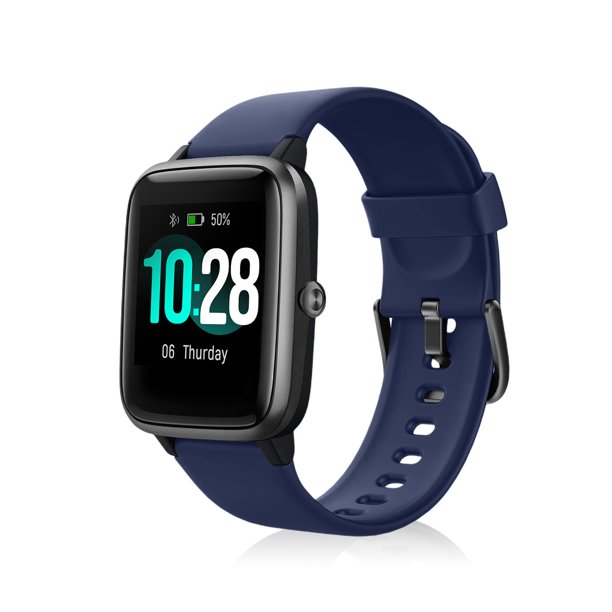 Injueey cardíaco Seguimiento del sueño Reloj inteligente Corriendo Compatible con Bluetooth 4.0 Reloj de deportivo Temporizador de cuenta Teléfono y Comunicación azul