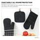 thumbnail image 3 of 1 conjunto de guantes de mitts no hilados resistentes al calor mitts mitts guantes aislantes de calor para la cocina, 3 of 4